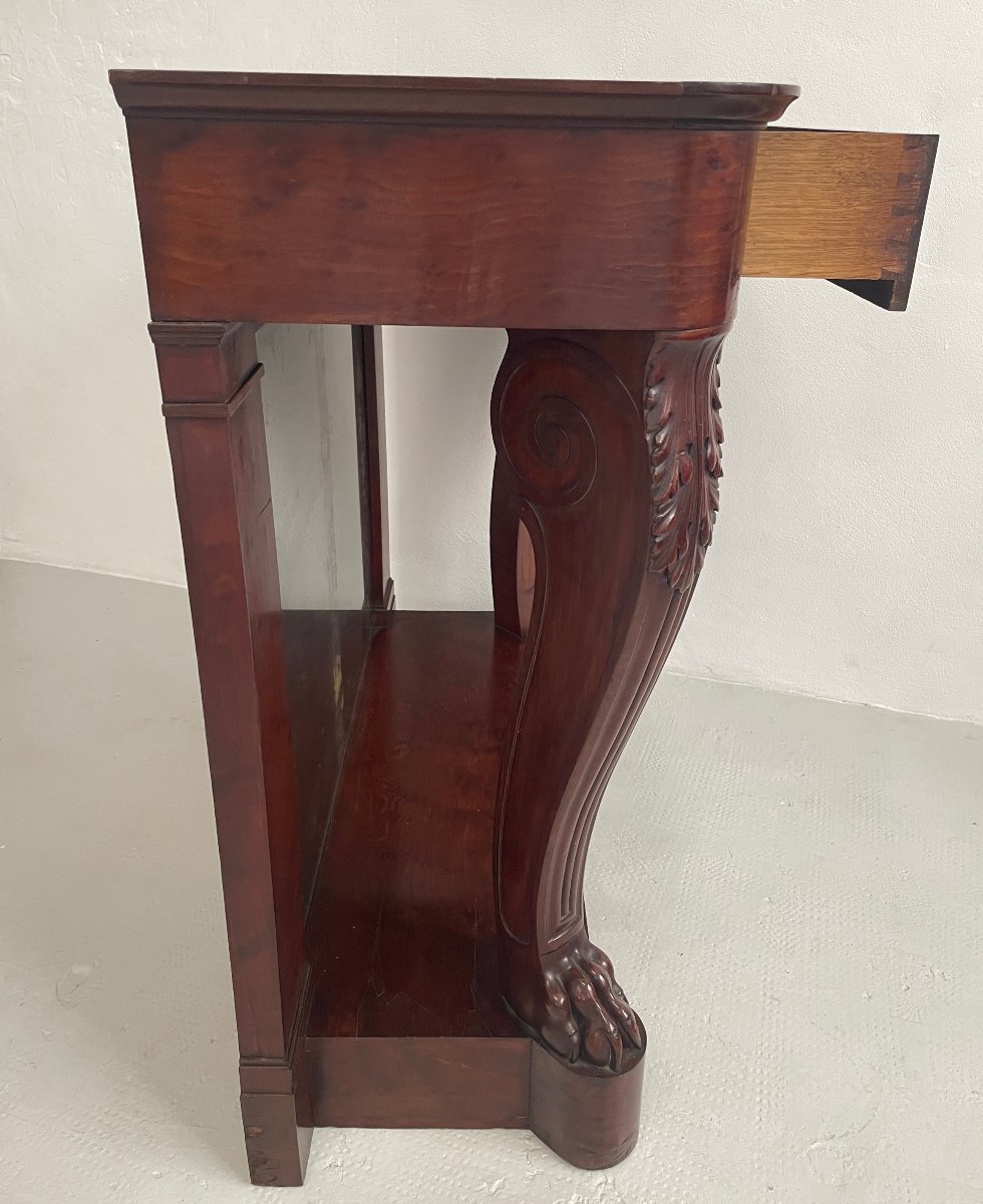 Console française Louis-Philippe en acajou estampillée JACOB-photo-4