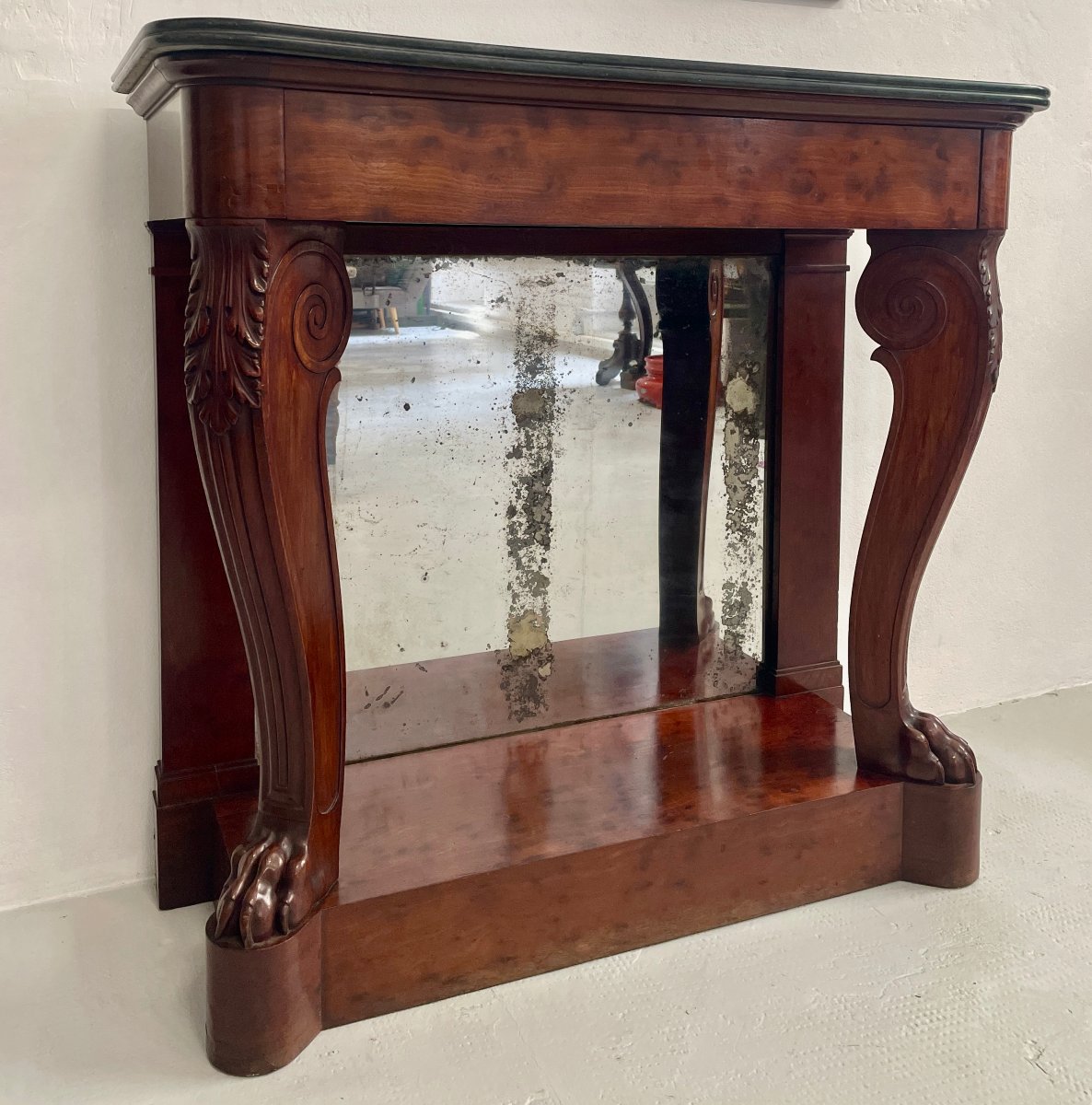 Console française Louis-Philippe en acajou estampillée JACOB