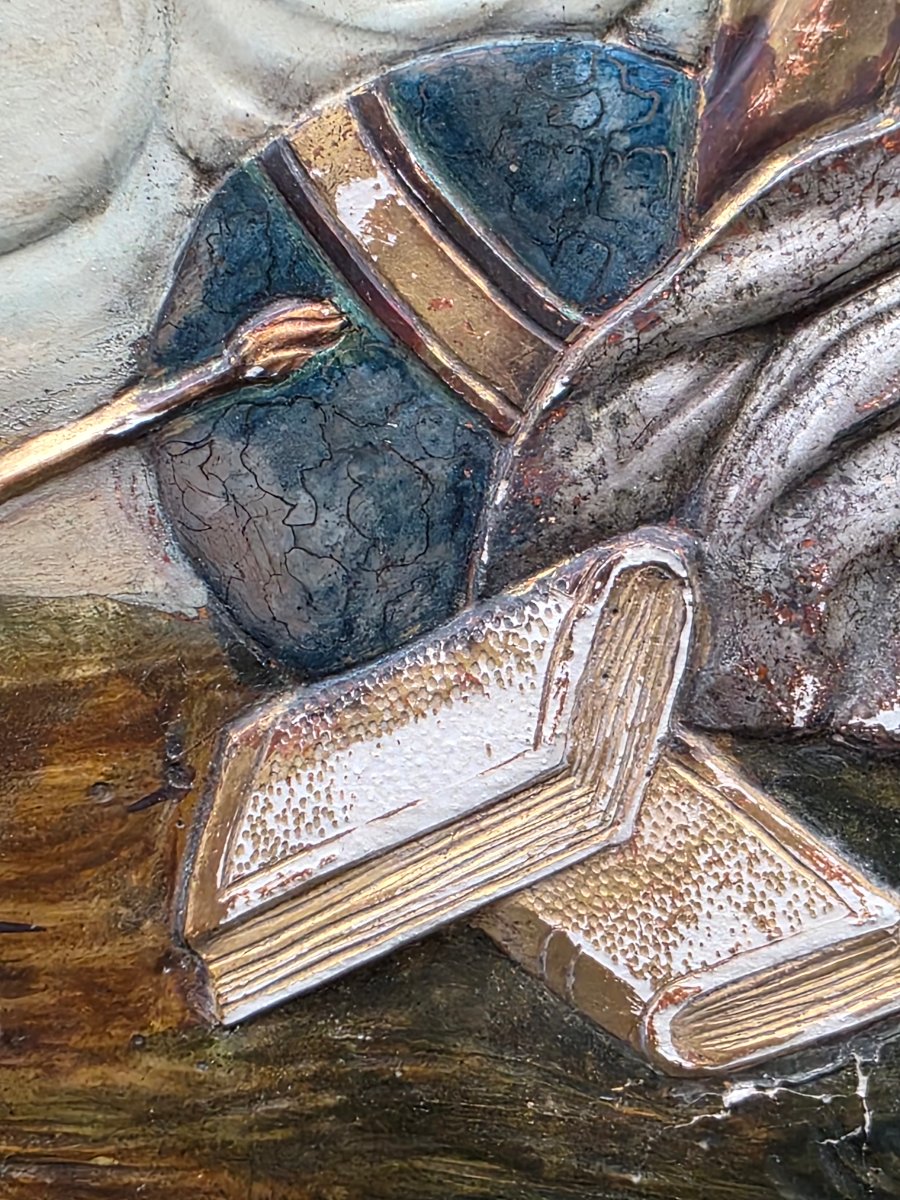 Paire de panneaux dévotionnels dorés avec scènes de la vie de la Vierge, Vénétie, fin XVIIIe si-photo-5