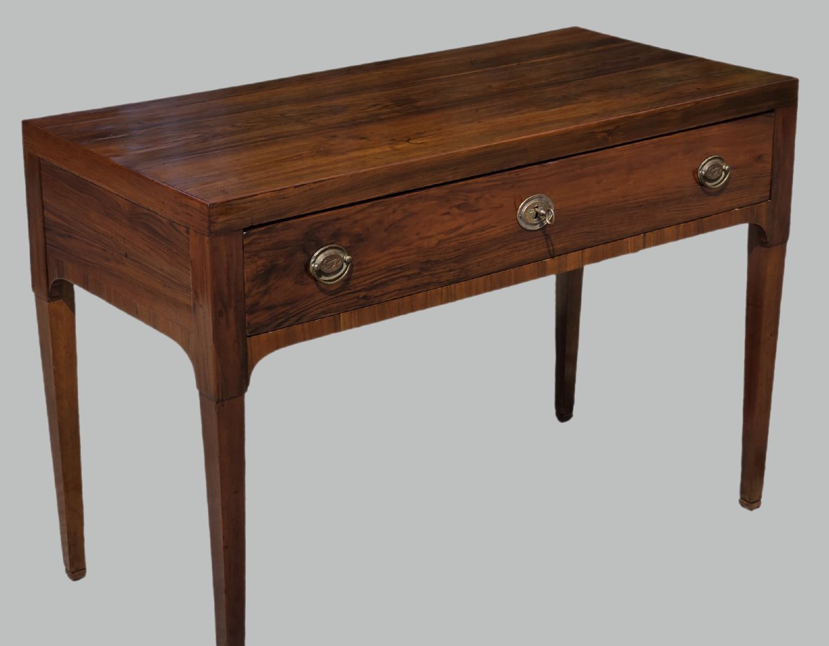 Venetian Directoire-style Writing Desk In Walnut – Vicenza Area, Early 19th Century-photo-2