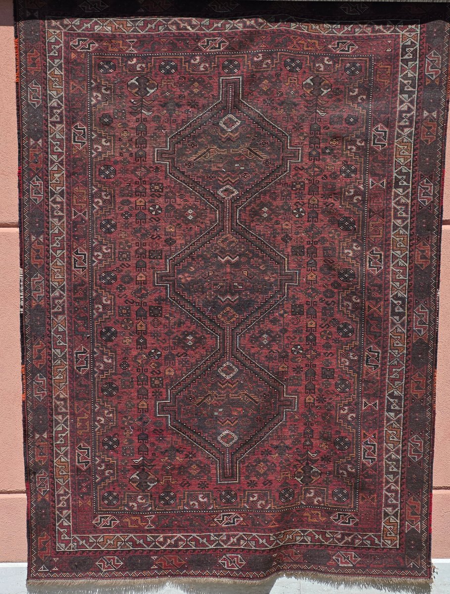 Large Hand-knotted Persian Tribal Rug, 1960s–1970s, 225 × 162 Cm-photo-7