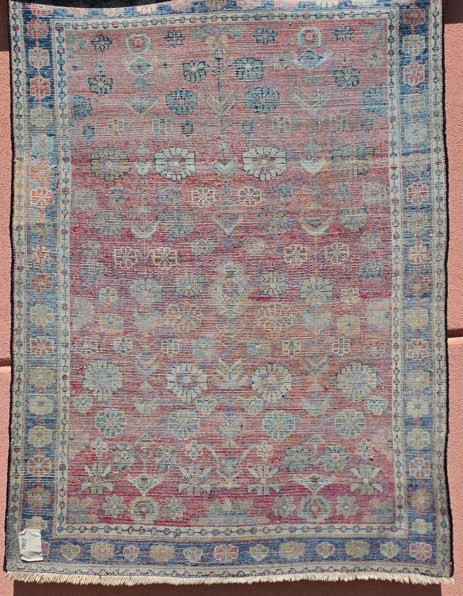 Handcrafted Persian Wool Rug – Floral Design – Iran, 1970s–1980s-photo-8