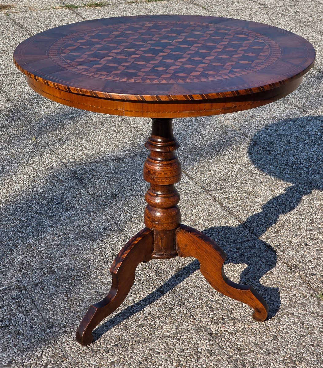 Inlaid Coffee Table From Emilia, Rolo Area – Late 19th Century-photo-1