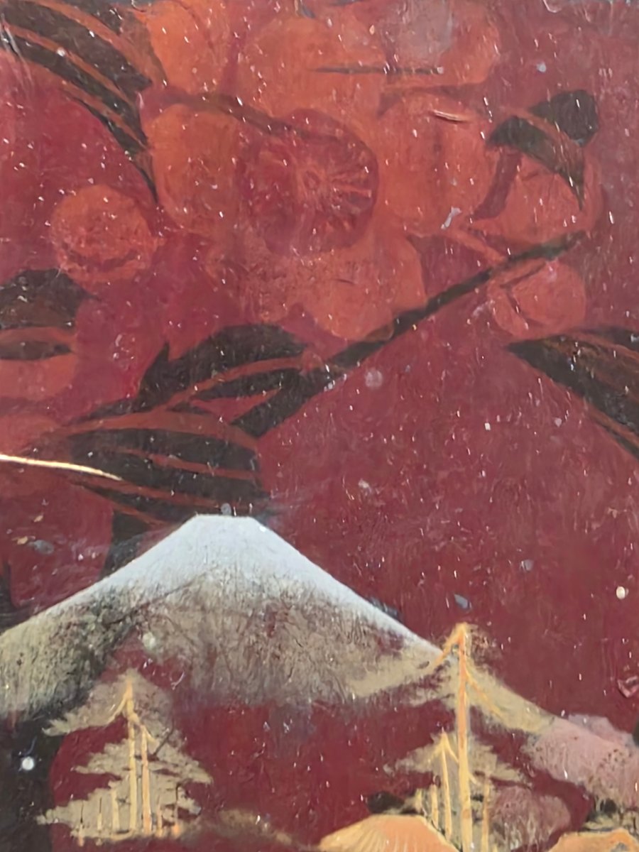 Japanese Maki-e Lacquer Panel Depicting Mount Fuji, Early 20th Century-photo-3