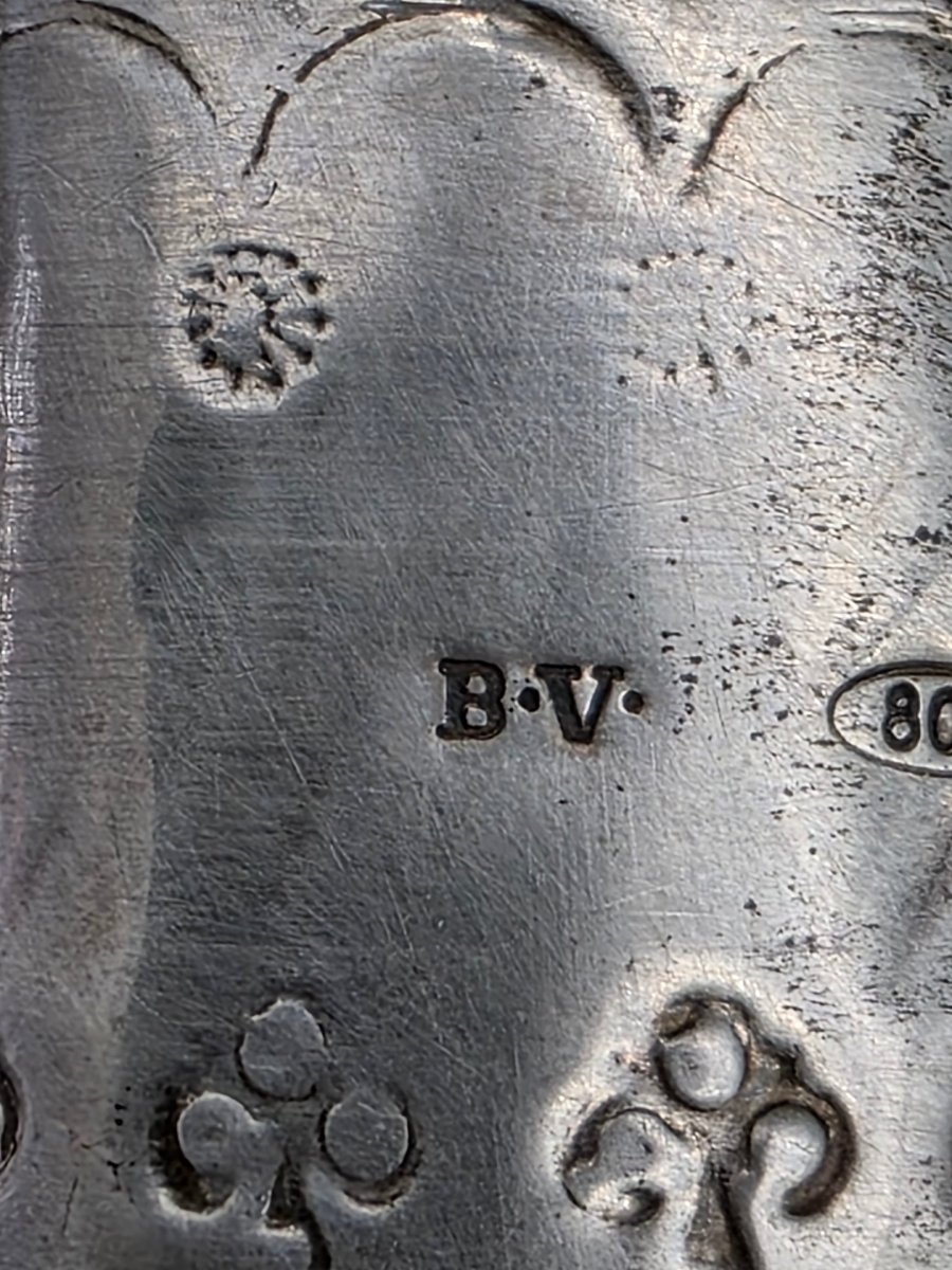 Carafe à liqueur en verre gravé avec monture en argent 800, Venise, fin XIXe siècle-photo-4