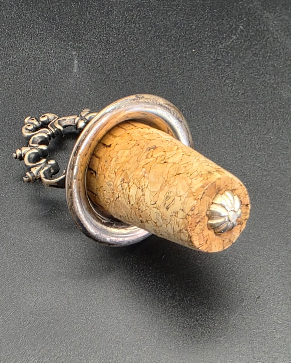 Carafe à liqueur en verre gravé avec monture en argent 800, Venise, fin XIXe siècle-photo-3