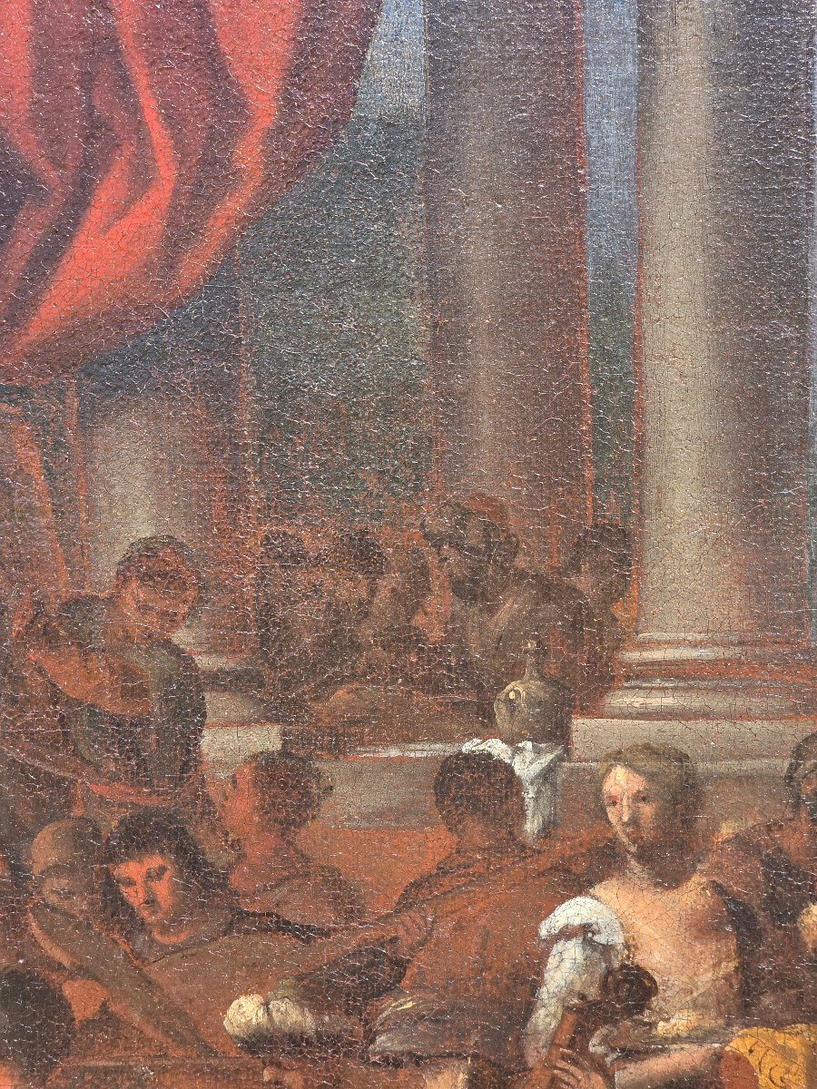 Les Noces de Cana – Entourage de Paolo Veronese, École vénitienne, XVIe siècle-photo-2