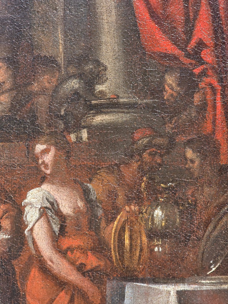 Les Noces de Cana – Entourage de Paolo Veronese, École vénitienne, XVIe siècle-photo-3