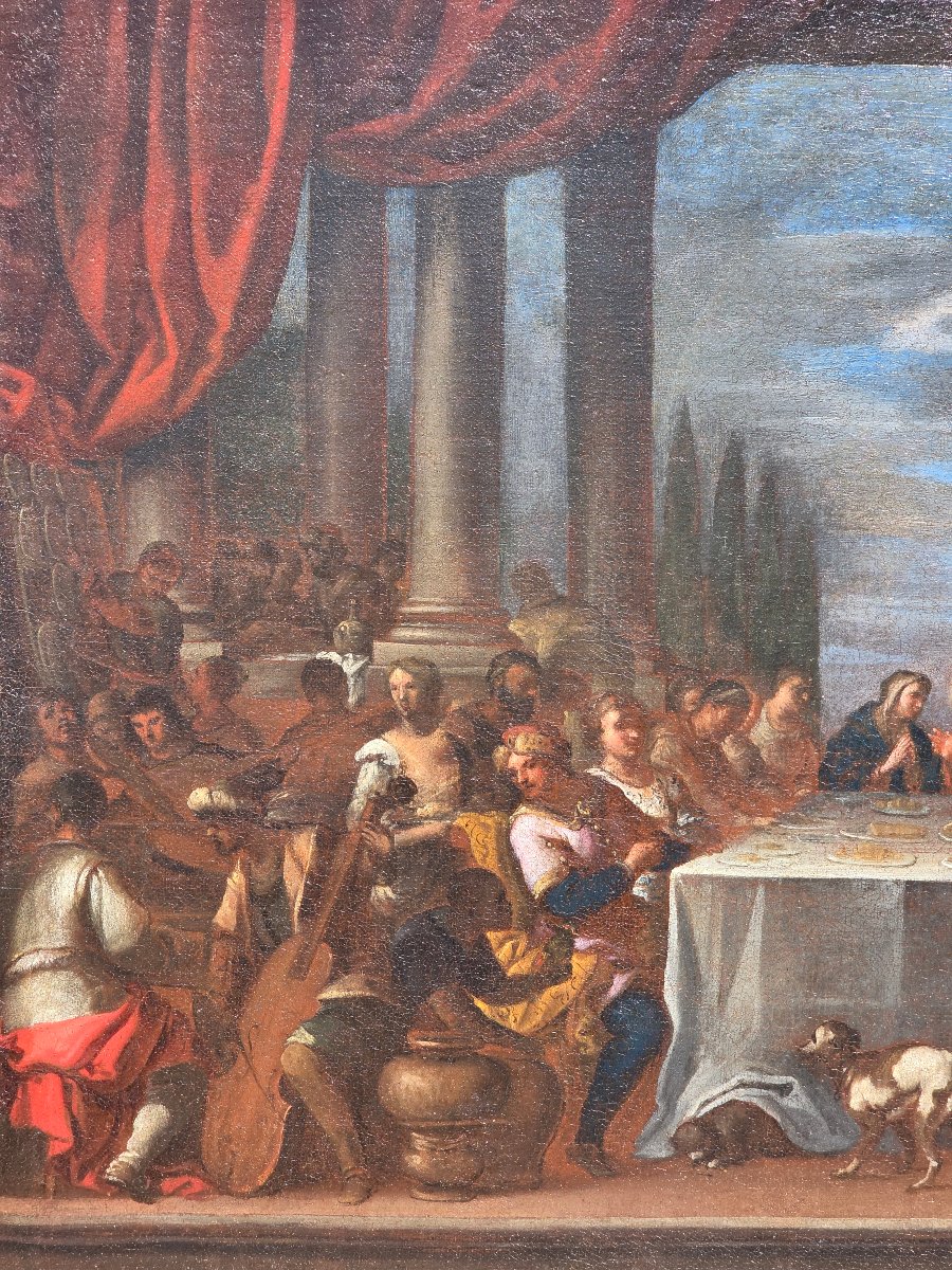 Les Noces de Cana – Entourage de Paolo Veronese, École vénitienne, XVIe siècle-photo-8