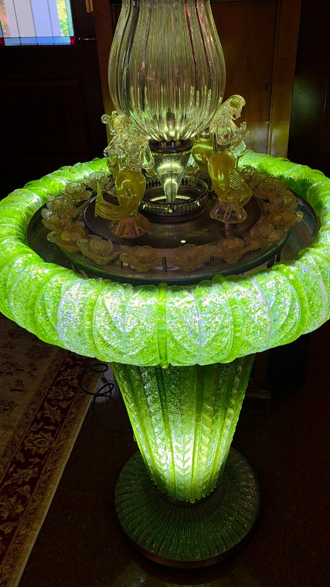 Grande fontaine lumineuse en verre de Murano, Italie, vers 1950-1960-photo-2