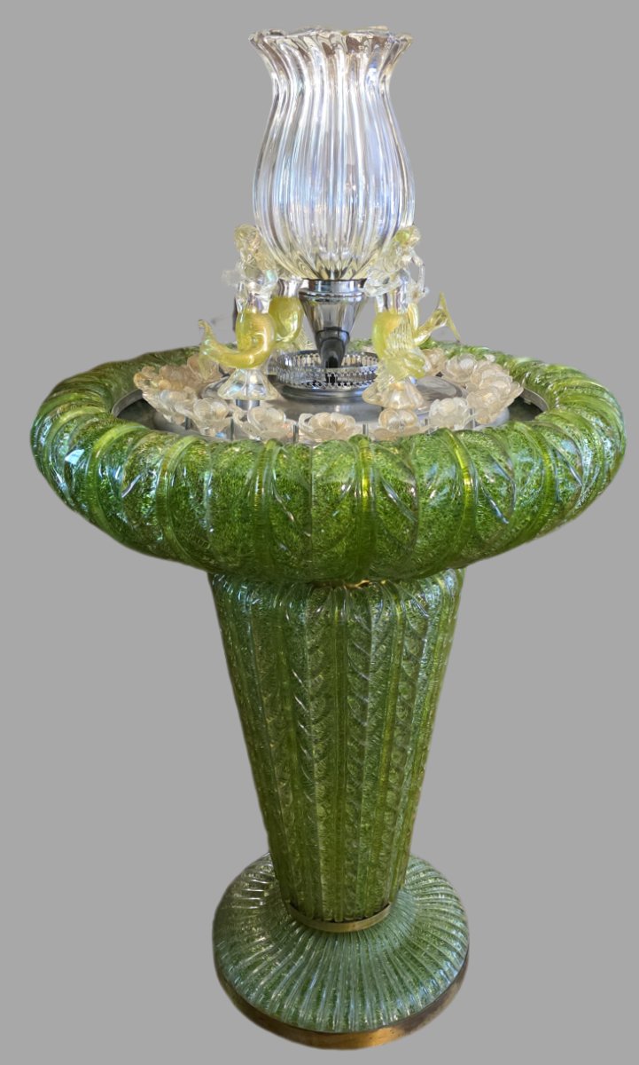 Grande fontaine lumineuse en verre de Murano, Italie, vers 1950-1960-photo-3