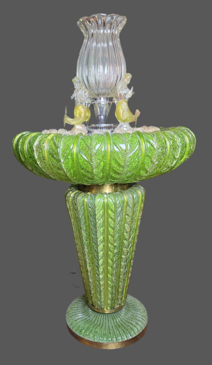Grande fontaine lumineuse en verre de Murano, Italie, vers 1950-1960