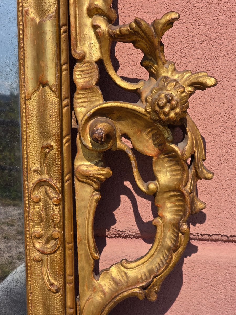 Large Carved And Gilded Venetian Mirror In The Rococo Style, Late 19th – Early 20th Century-photo-5