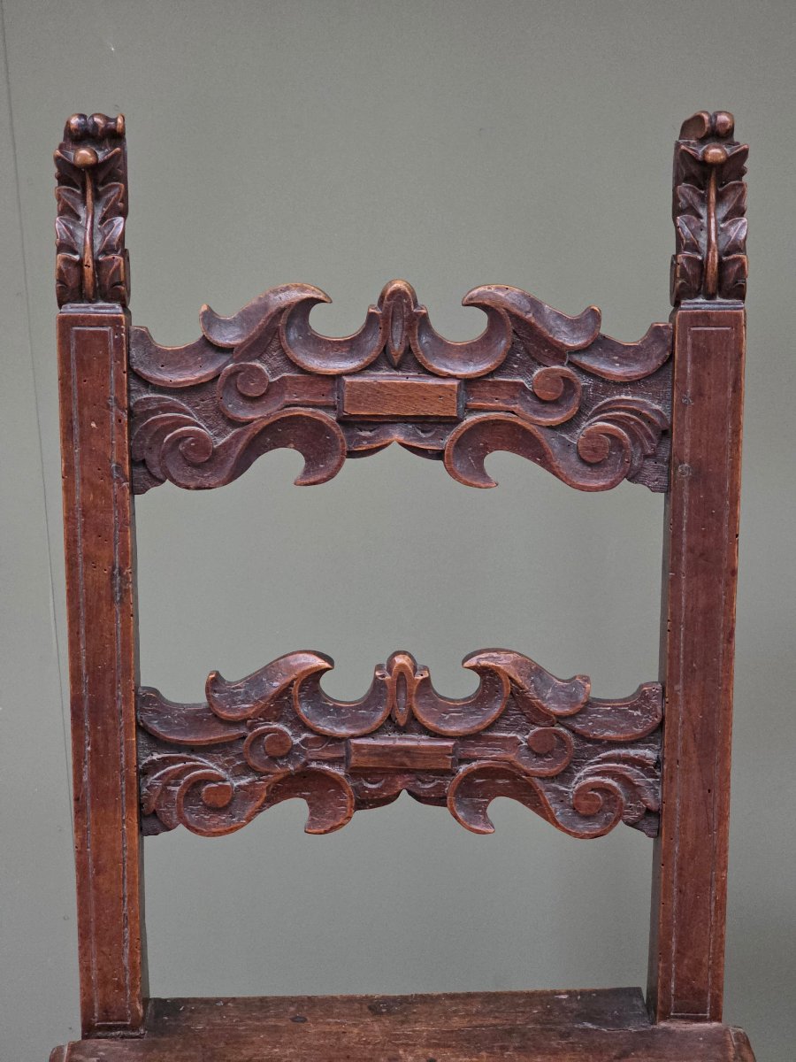 Venetian High Chair Made Of Carved Fruitwood, Late 17th–early 18th Century-photo-7