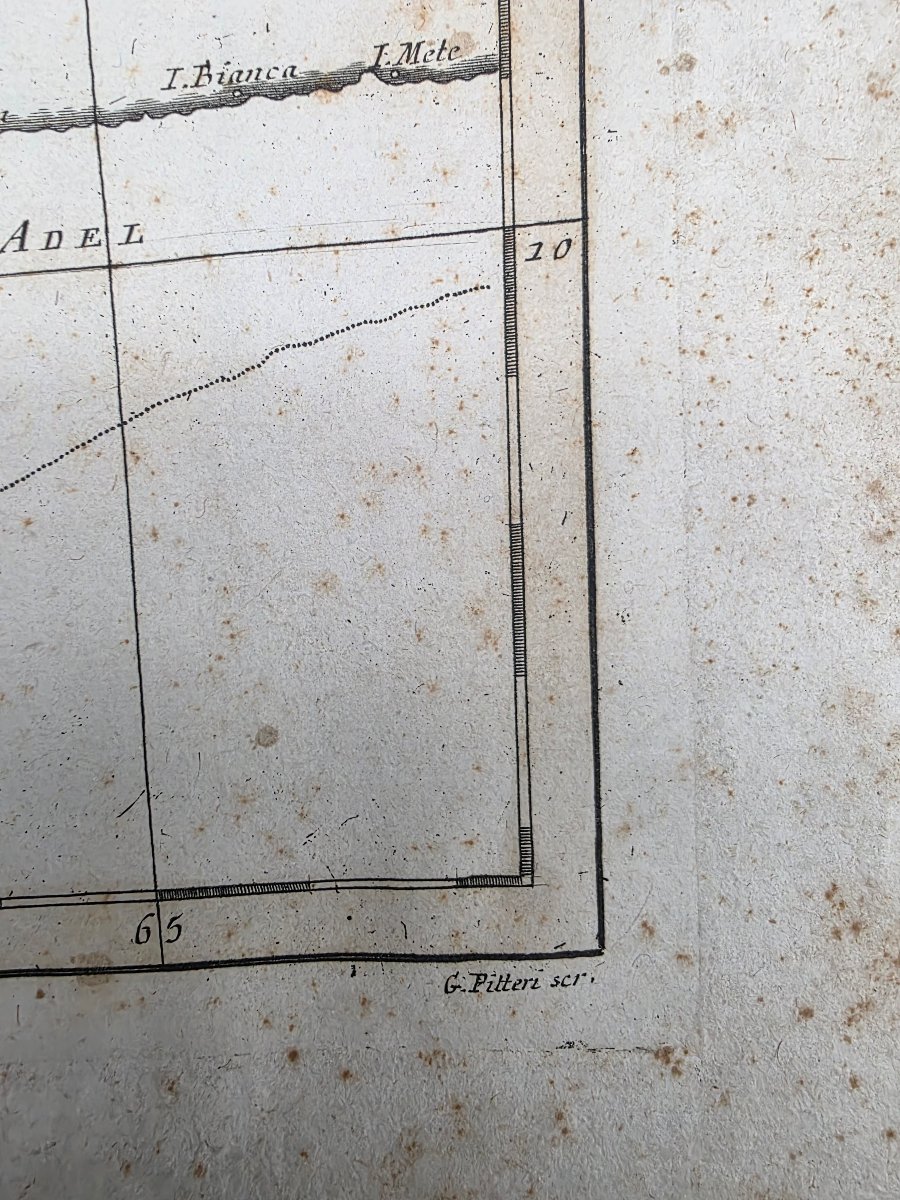 Carte géographique Nubie et Abyssinie, Antonio Zatta, Venise 1784, XVIIIe siècle -photo-3