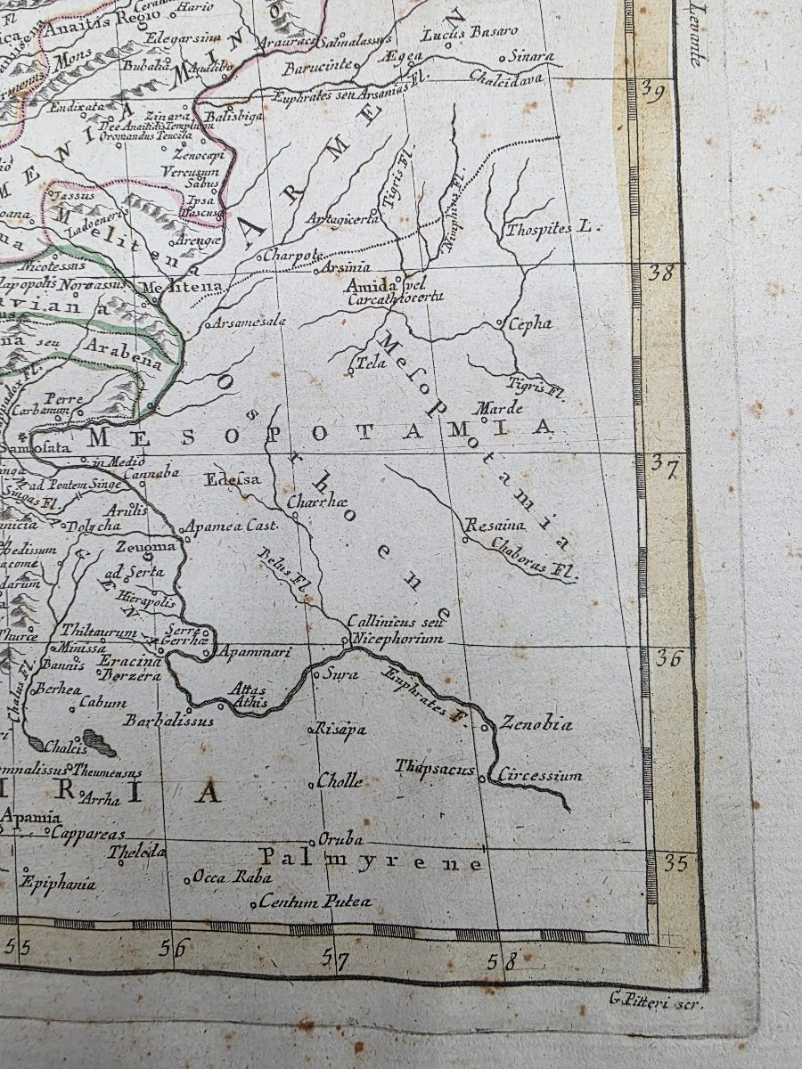 Map Of Asia Minor, Antonio Zatta, Venice 1785, 18th Century-photo-1