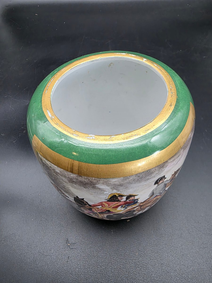 Vase en porcelaine avec Napoléon à Iéna 1806 – fin XIXe / début XXe siècle -photo-4