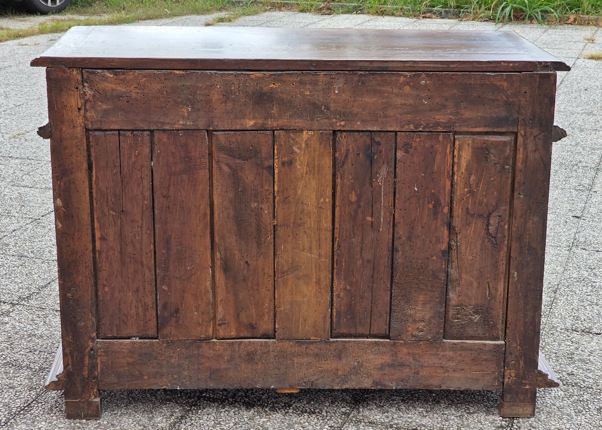 Sideboard Made Of Solid Walnut, Northern Italy, 17th Century-photo-8