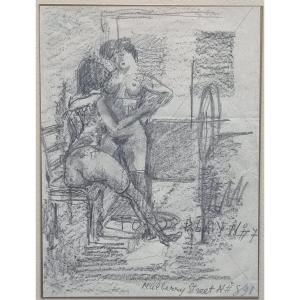 Trois dessins au crayon attribués à Alberto Vargas (1896–1982)