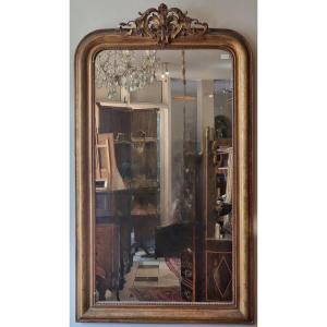 Louis-philippe Mirror In Gilt Gesso, Mid-19th Century