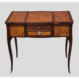 Louis XVI Dressing Table In Bois De Rose And Rosewood, Late 18th Century
