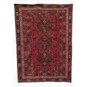 Large Hand-knotted Persian Tribal Rug, 1960s–1970s, 225 × 162 Cm