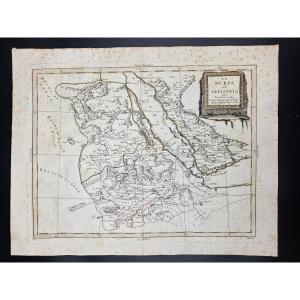 Map Of Nubia And Abyssinia, Antonio Zatta, Venice 1784, 18th Century