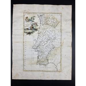 Map Of The Kingdom Of Portugal, Antonio Zatta, Venice 1775, 18th Century