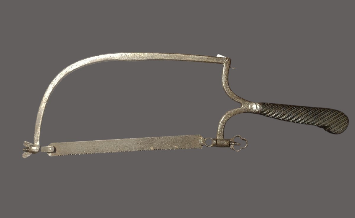 Large Amputation Saw In Iron And Ebony