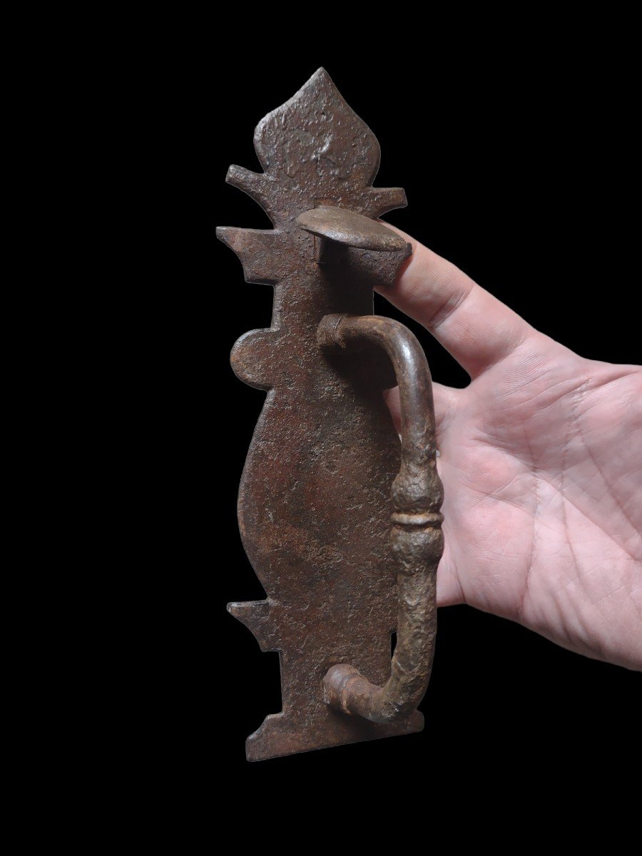 Door Knocker In Wrought Iron XVII  Century-photo-3