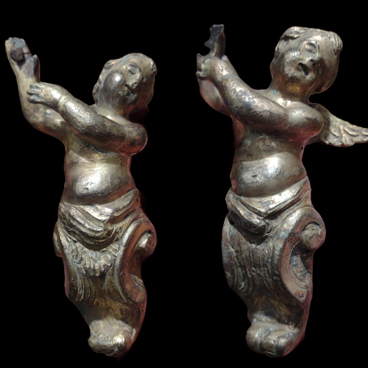 4 Bronze Cherubs Italy XVIII Century -photo-3