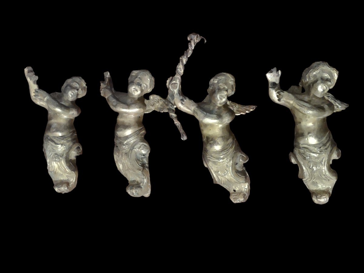 4 Bronze Cherubs Italy XVIII Century -photo-2