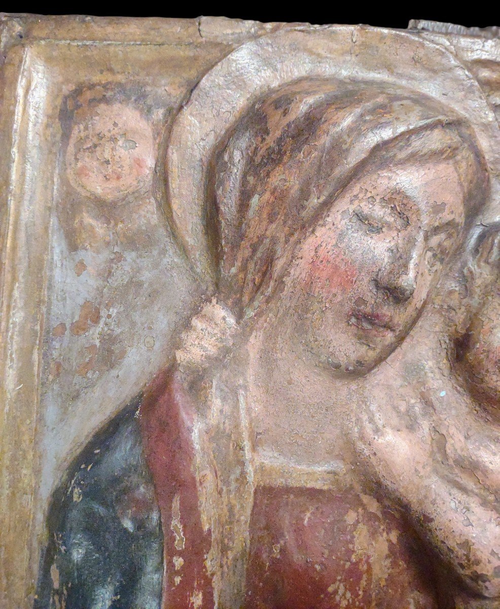 Haut-relief En Papier Mâché Italie XVIIe Siècle -photo-3