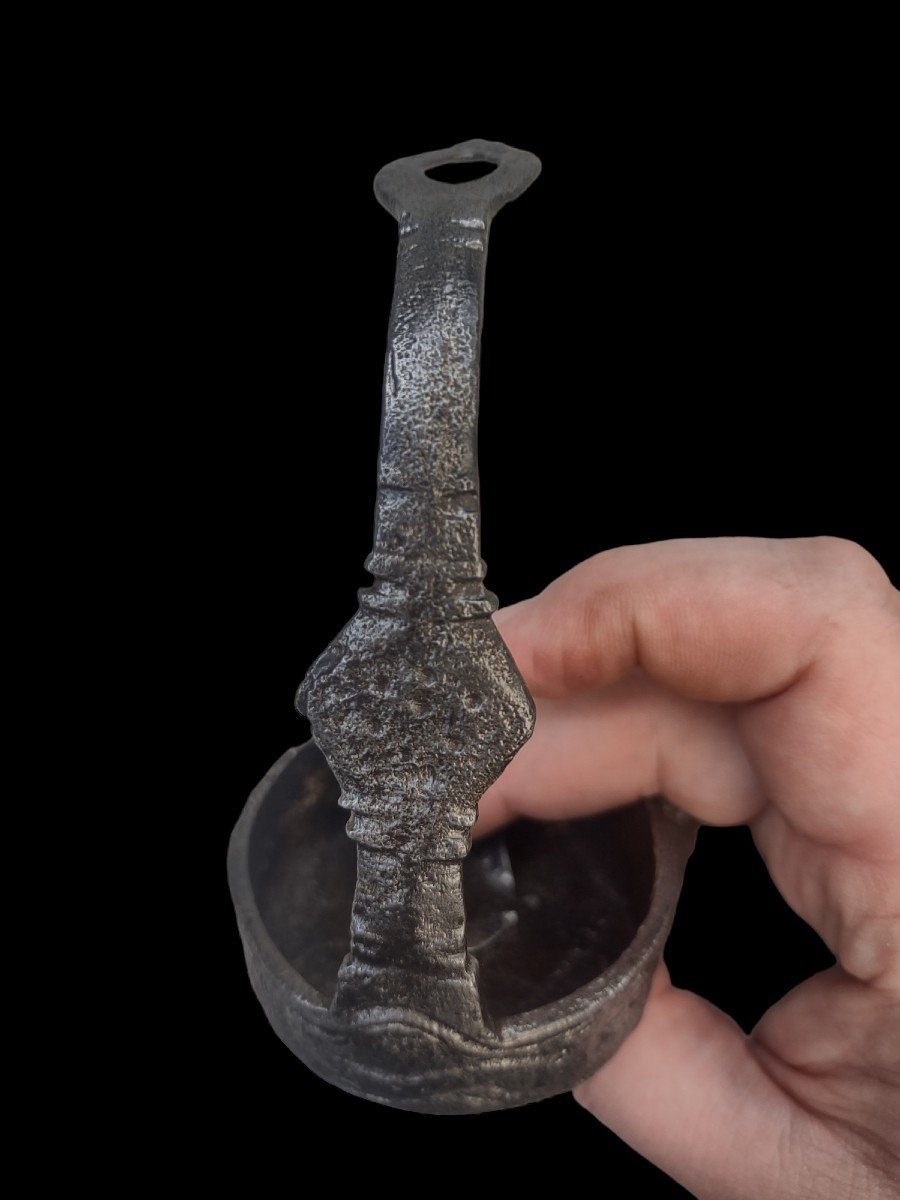 Haute époque Oil Lamp Gare Hunting-photo-2