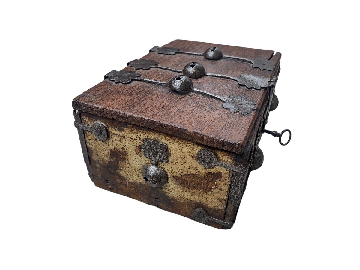 Coffret En Bois Polychrome Haute époque -photo-2