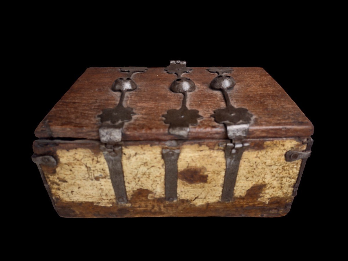 Coffret En Bois Polychrome Haute époque -photo-4