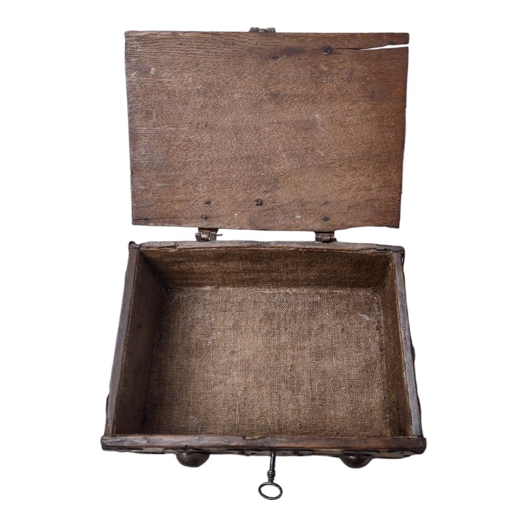 Coffret En Bois Polychrome Haute époque -photo-4