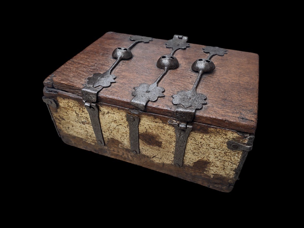 Coffret En Bois Polychrome Haute époque -photo-5