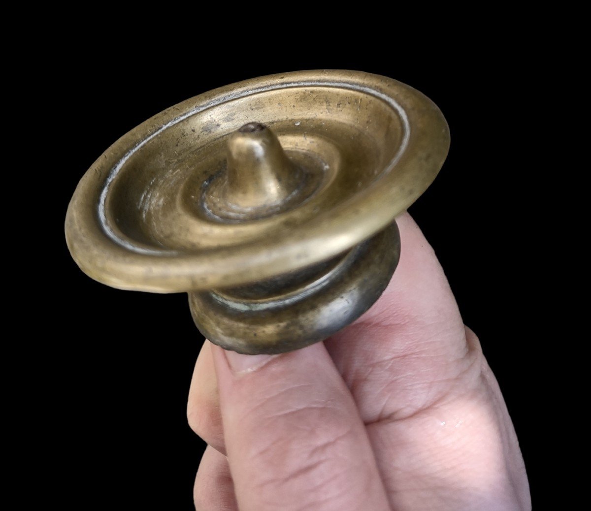 Big Bronze Knob For  Door Or Cabinet Eighteenth Century-photo-2