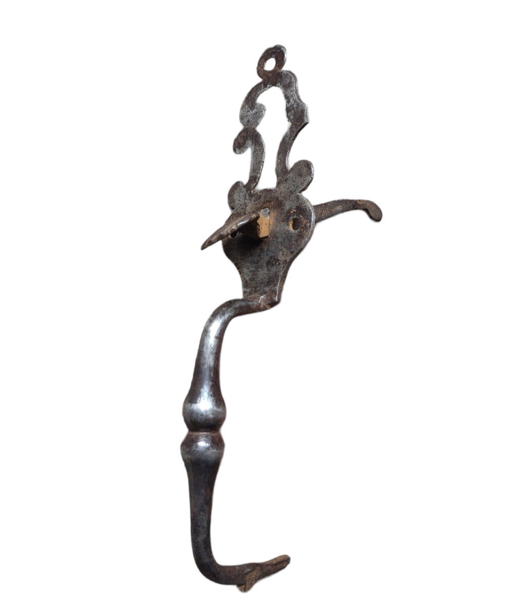 Wrought Iron Door Handle XVIII Century-photo-3