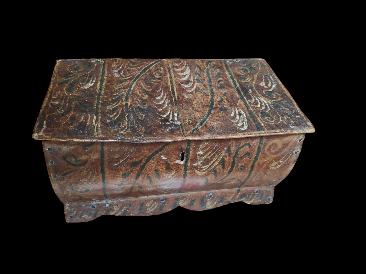 Coffret En Bois Peint Renaissance Italienne 