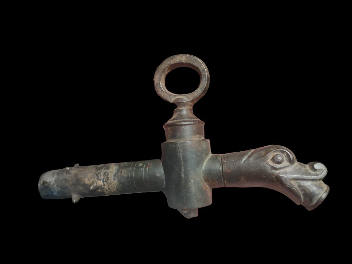 Robinet Zoomorphe En Bronze-photo-3