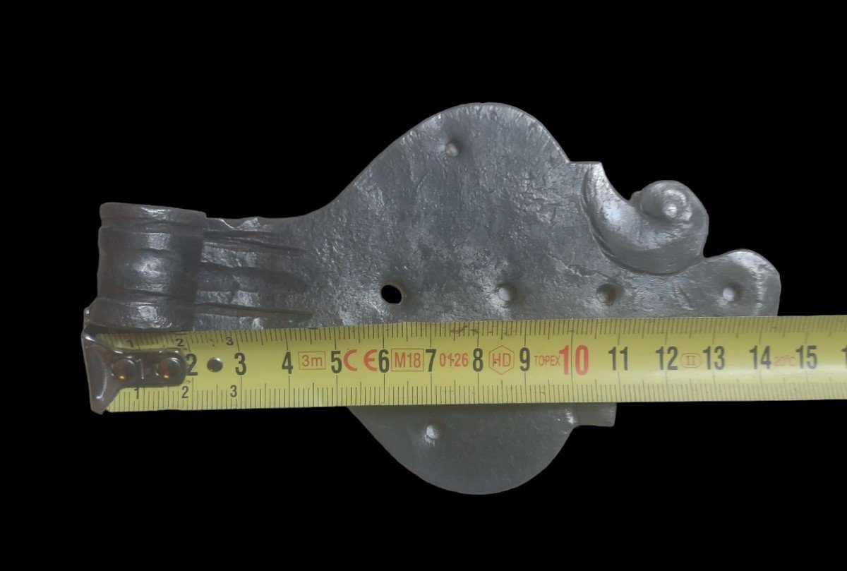 Paire De Charnières En Fer Forgé XVIIIe Siècle -photo-1