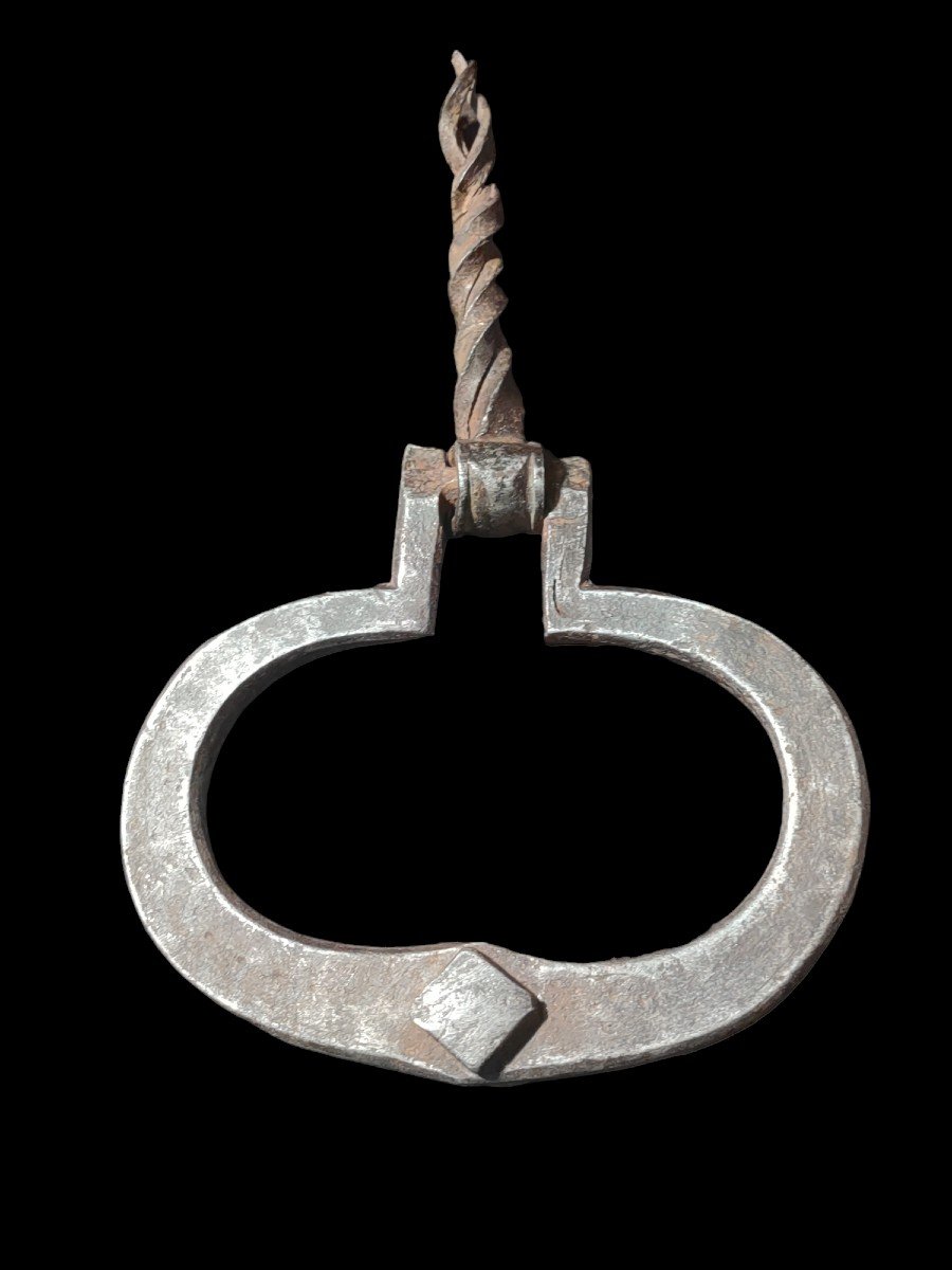 Heurtoir De Porte En Fer Forgé XVIIe Siècle-photo-1