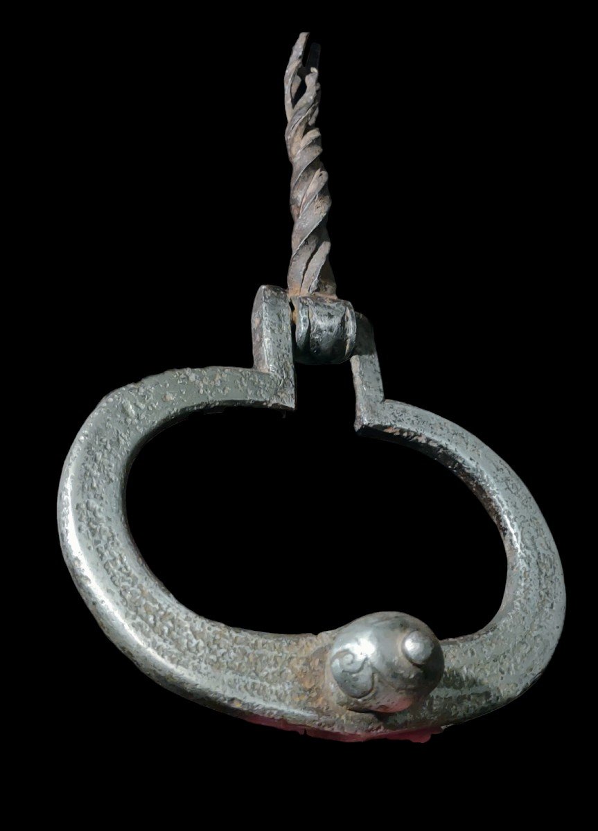 Heurtoir De Porte En Fer Forgé XVIIe Siècle-photo-2
