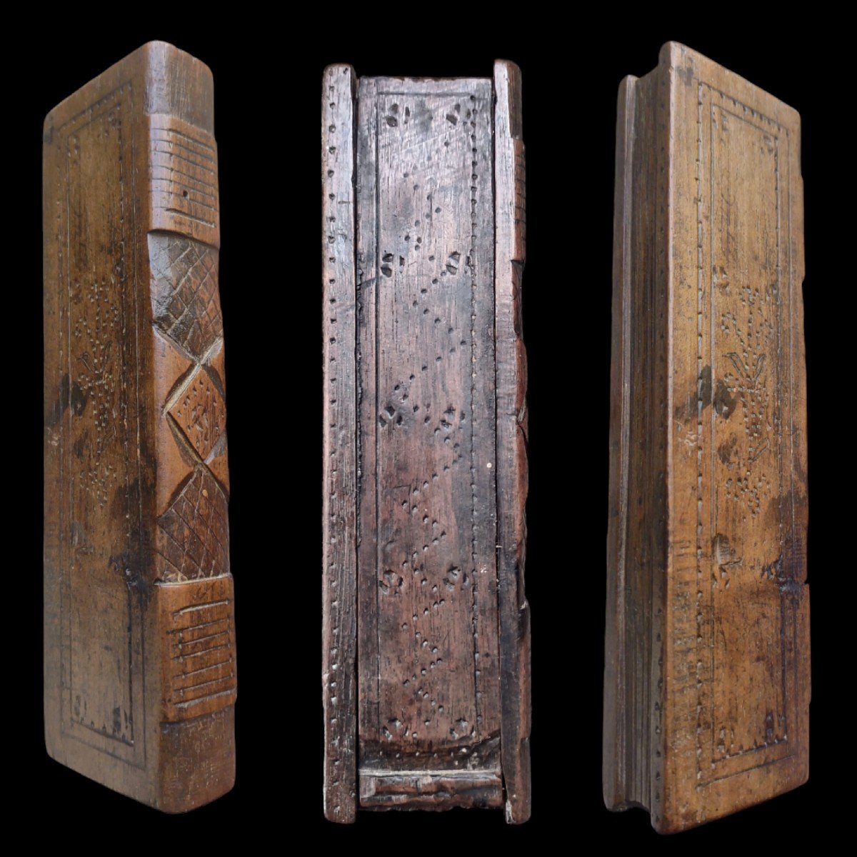 Wooden Box In The Shape Of A A Book Italy Early XIX Century
