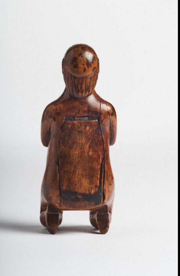 Tabatière Anthropomorphe En Buis-photo-1