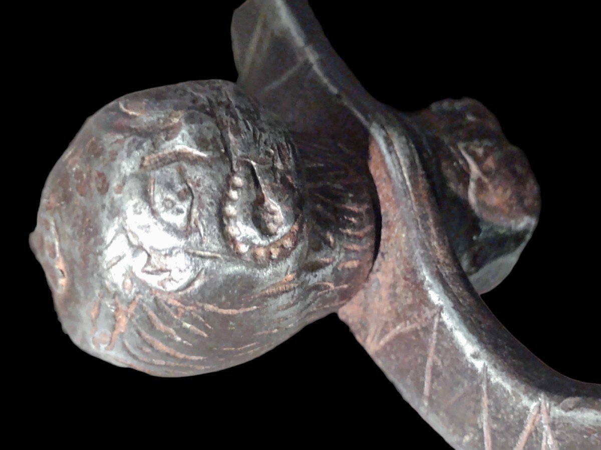 Zoomorphic Wrought Iron Door Knocker XVII Century -photo-5