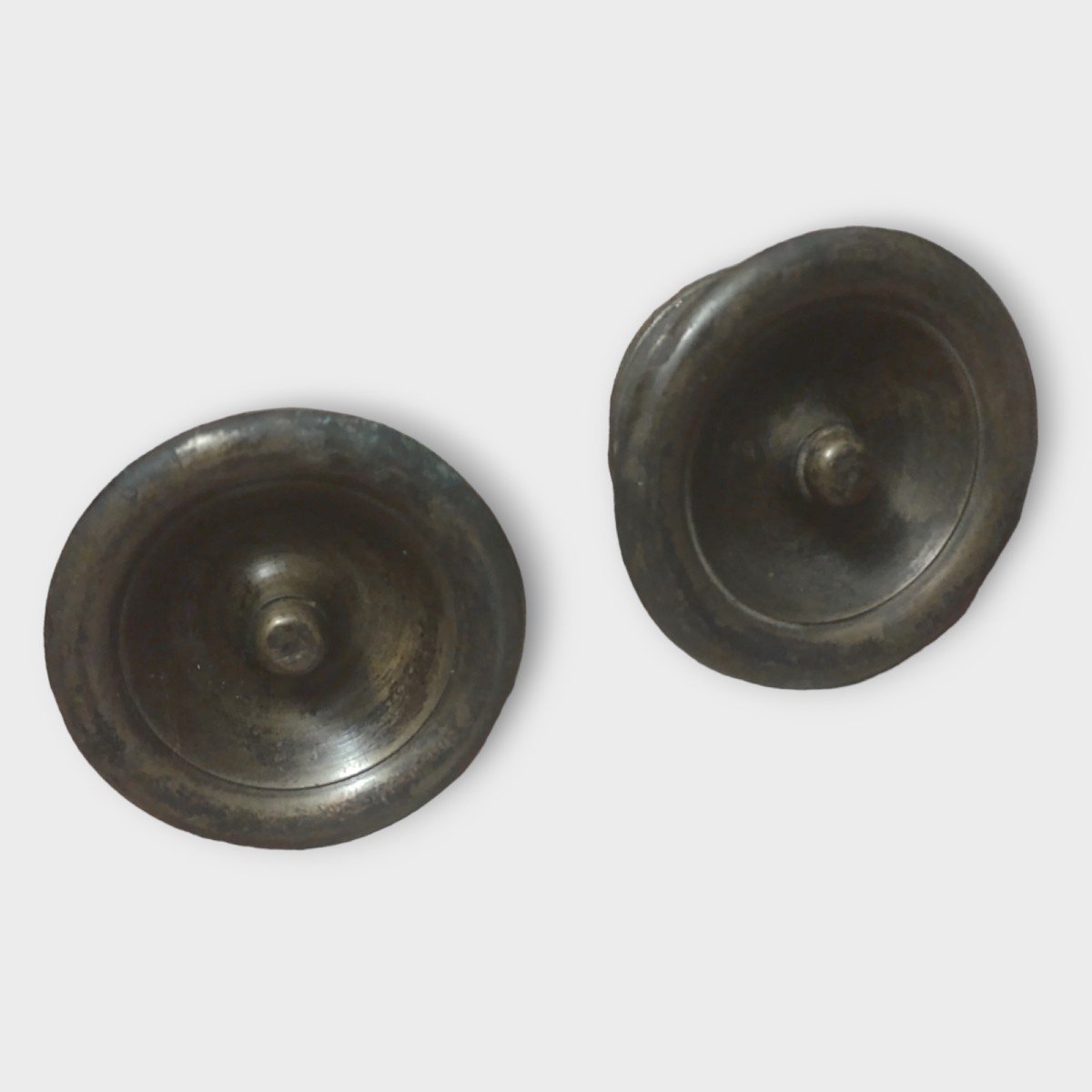 Pair Of Bronze Knobs For Furniture Or Small Doors-photo-3