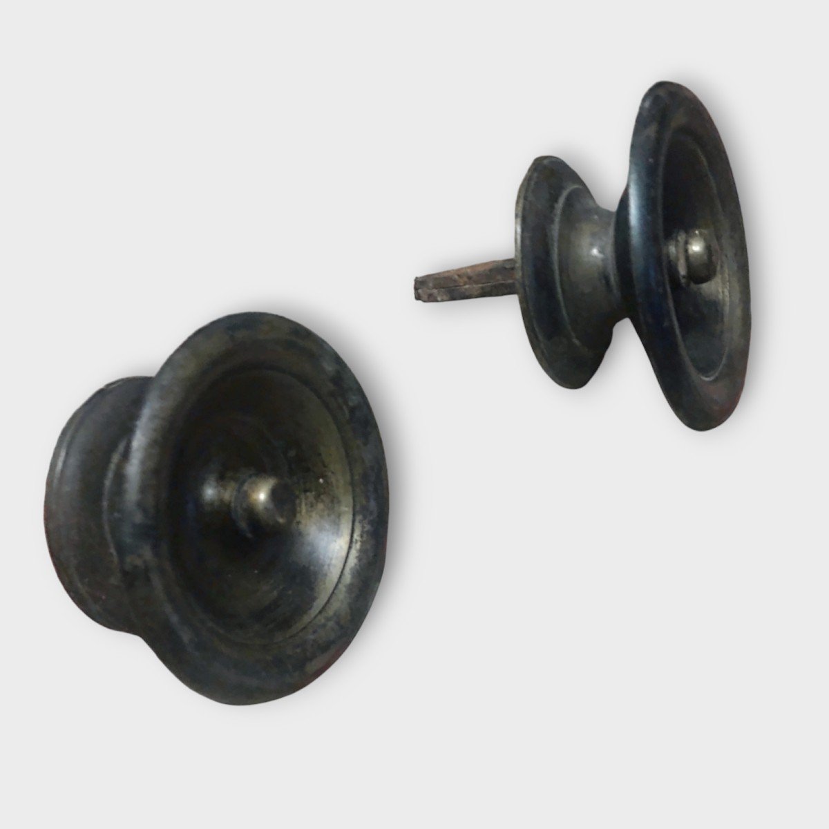 Pair Of Bronze Knobs For Furniture Or Small Doors-photo-4